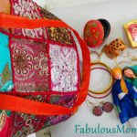 Indian Souvenir Embroidered bag contents