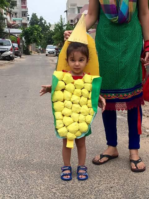 DIY Corn Costume (Bhutta/Corn on the Cob)