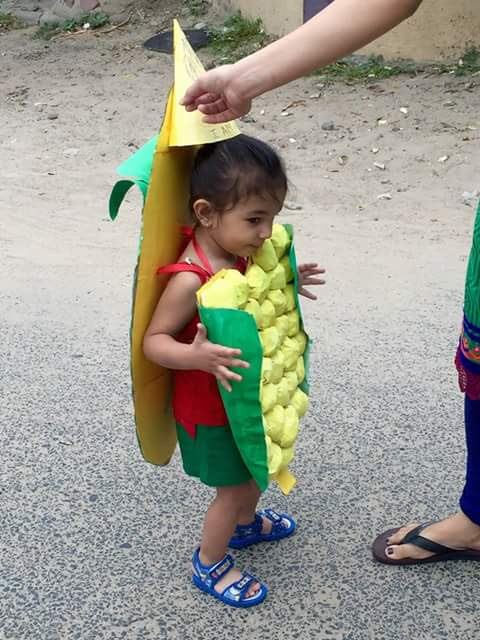 DIY Corn Costume (Bhutta/Corn on the Cob)