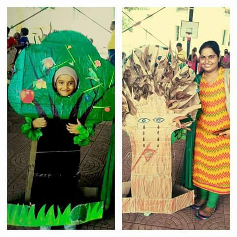 Tree Costume with a Message for Environment Conservation