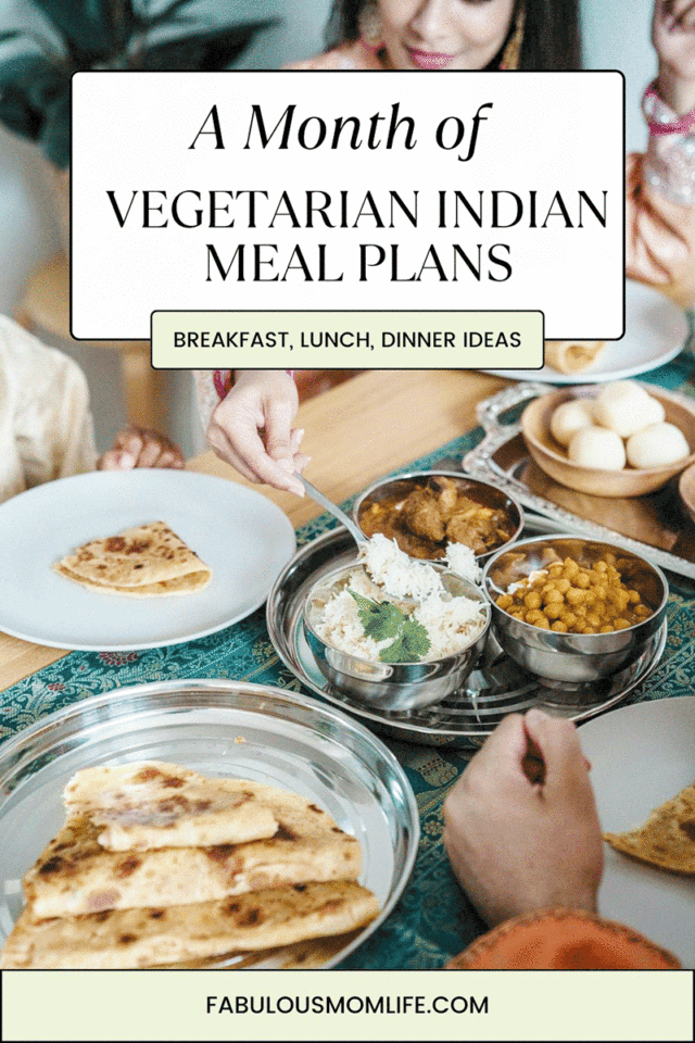 Vegetarian Indian Meal Plan for a Month