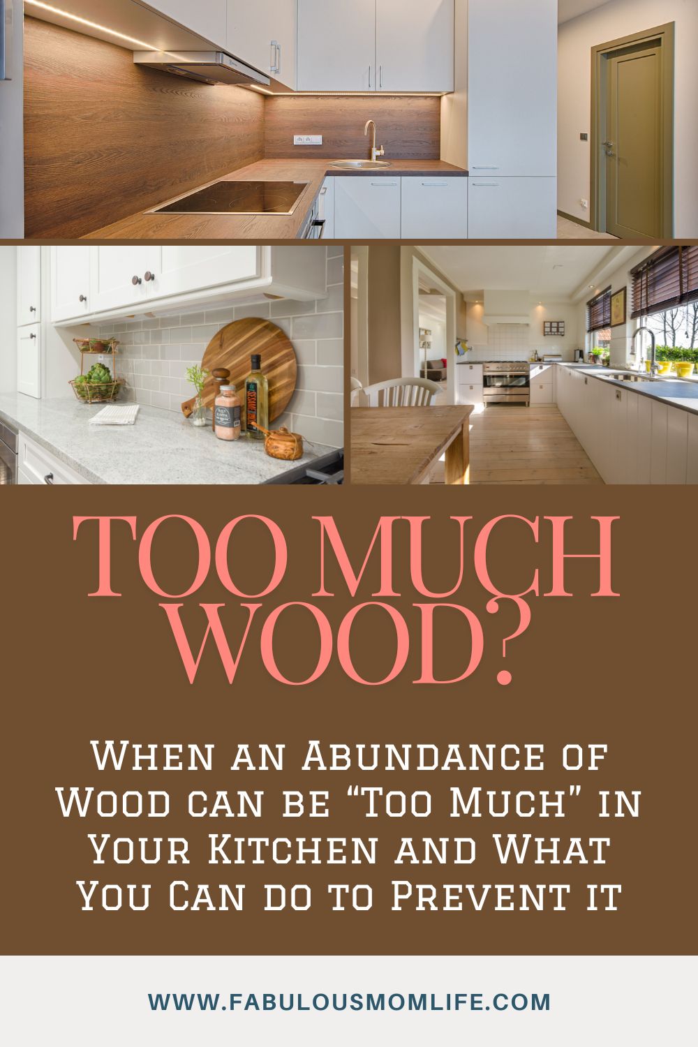 prevent too much wood in kitchen design