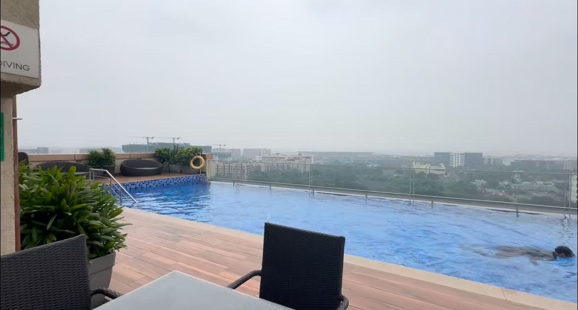 Rooftop Swimming Pool at Novotel, Mumbai Airport