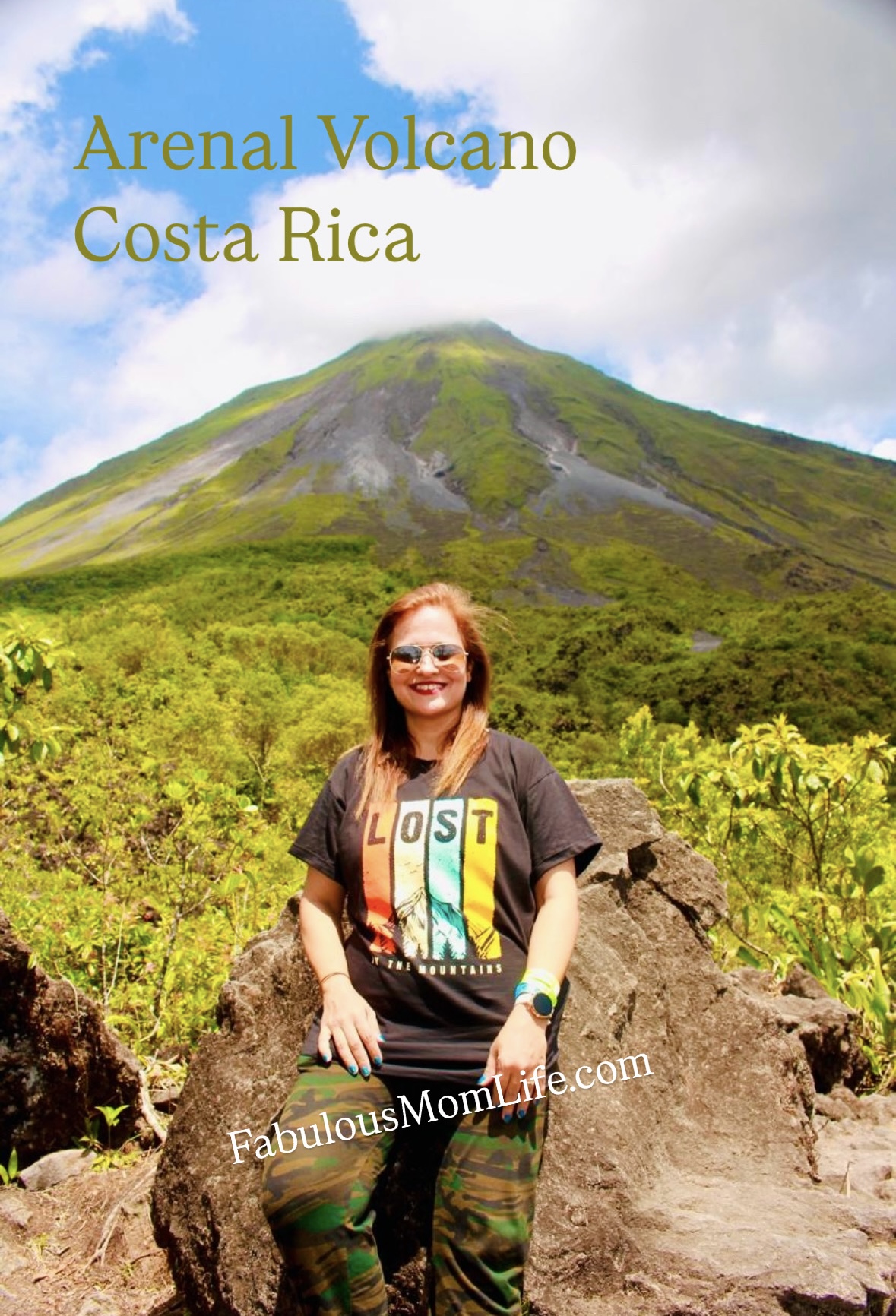 Hiking up for a closer look at the Majestic Arenal Volcano - an active Costa Rican volcano 