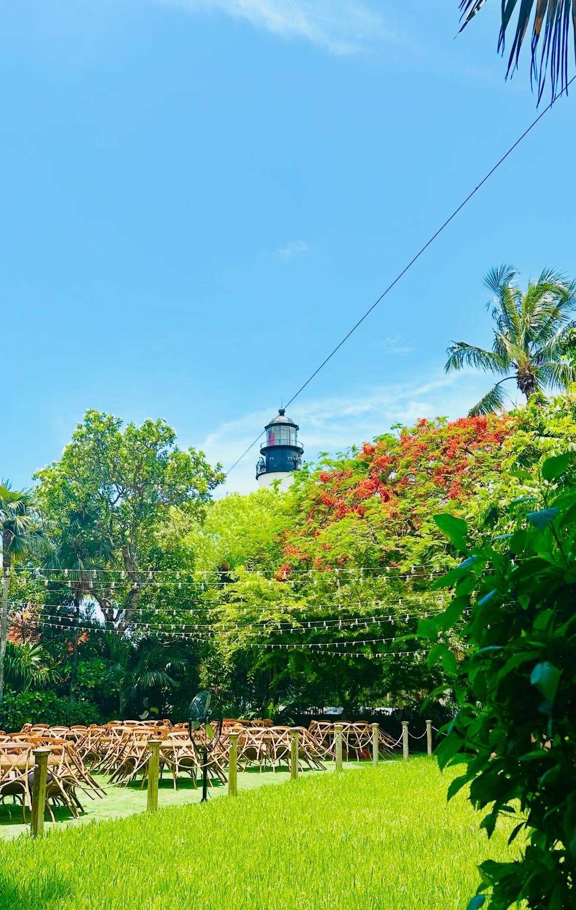 View of Key West Lighthouse from Ernest Hemingway Home & Museum's Garden