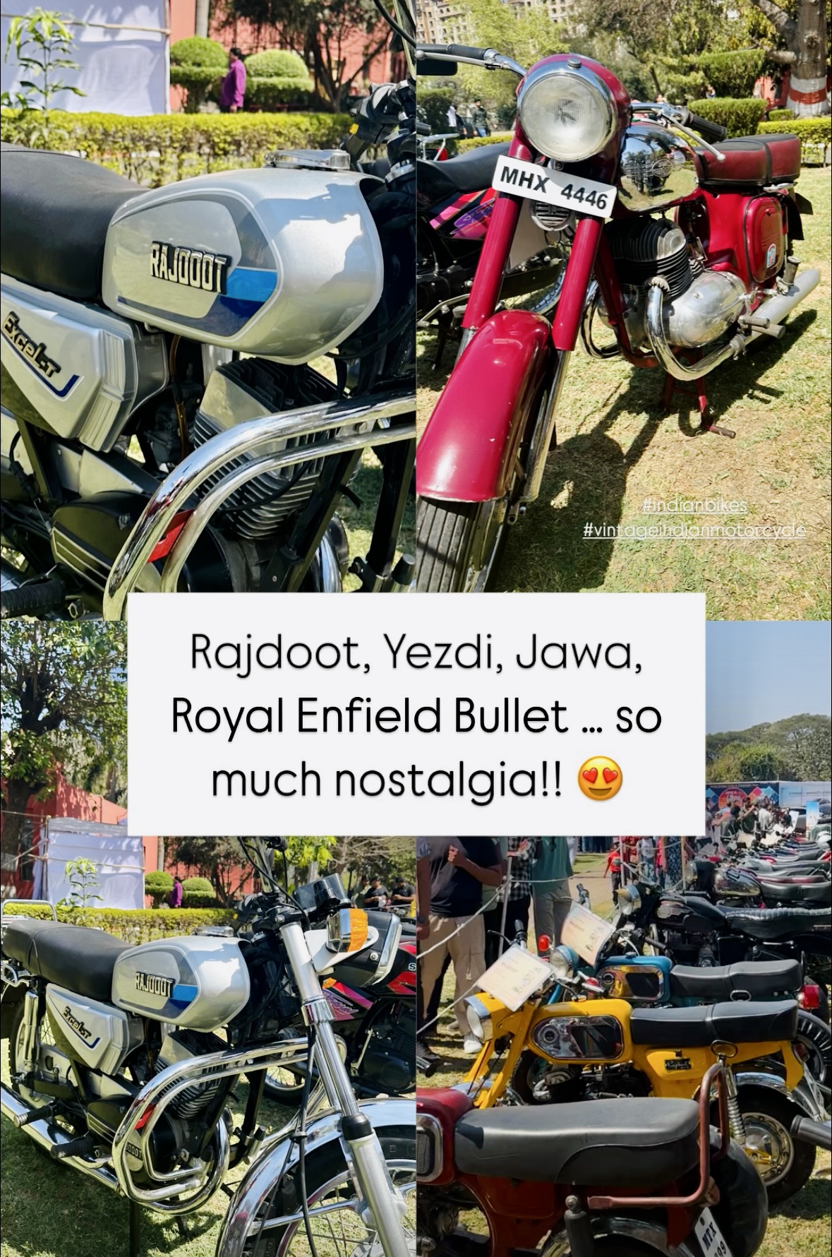 Rajdoot, Yezdi, Jawa, Royal Enfield Bullet bikes ... so much nostalgia!!